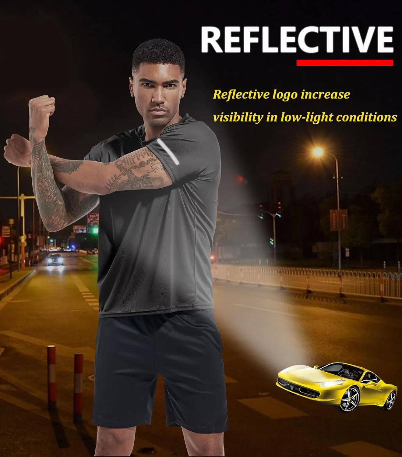 Boyzn 1 or 3 Pack Men's Workout Running Shirts, Dry Fit Moisture Wicking T-Shirts, Sports Gym Athletic Short Sleeve Shirts