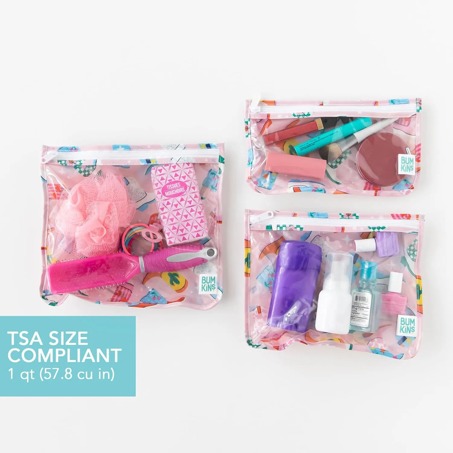 Bumkins Packing Cubes and TSA Approved Pouches for Travel Bag, Organize Luggage with Compression Bags, Essential Traveling Accessories to Pack Clothes, Toiletries Carry On Suitcase, 5-pc Cowgirl Boots