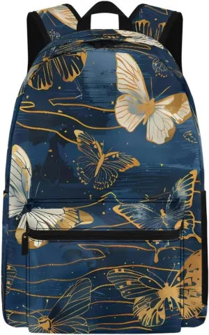 Butterfly Tie-Dye Travel Backpack Fashion Ladies Outdoor Bag Laptop Back Pack Purse Stylish Computer Rucksack with Large Capacity with Double Zipper Closure