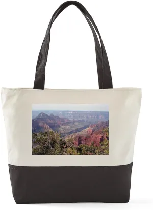 CafePress Grand Canyon North Rim, Arizona, USA 7 Canvas Tote Top Zipper Closure