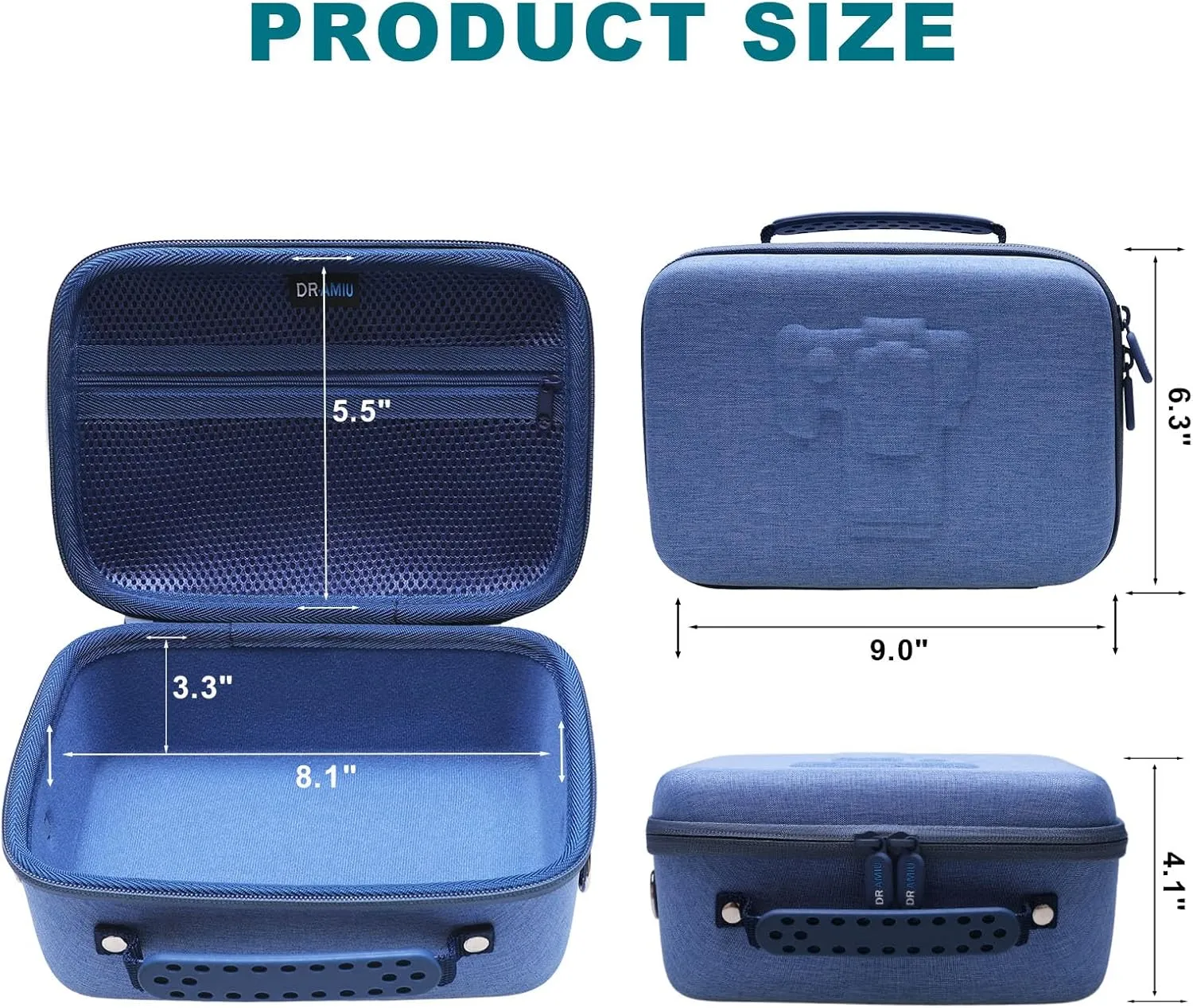 Camera Case Compatible with Canon EOS Rebel T7, R100, R50, R6 Mark II, R8, R5, R7, 90D, 5D Mark IV, Sony, Nikon Cameras, Lens, Tripod, with Shoulder Strap and 4 Pcs of Dividers, Travel Blue Camera Bag