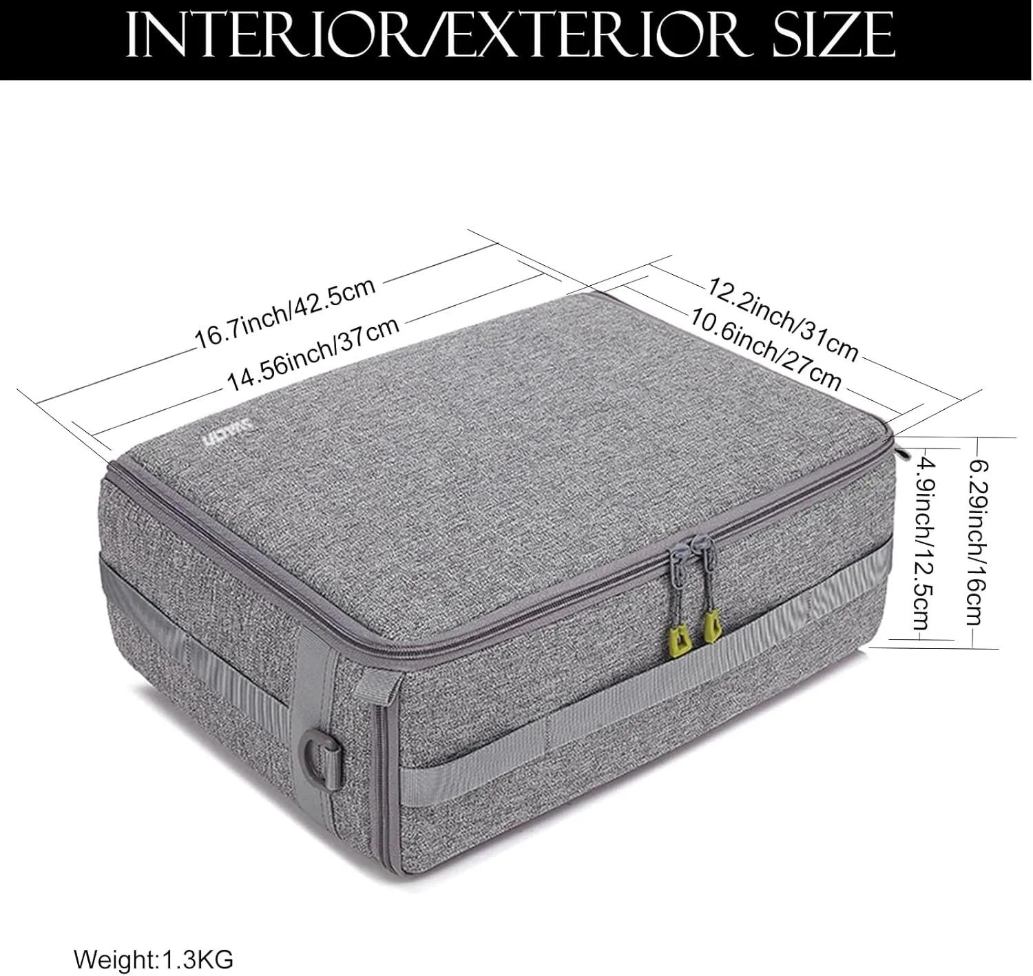 Camera Insert Bag,Shockproof &Pressure-proof Dual Opening Padded Camera Lens Cube Case Backpack,Digital DSLR SLR Mirrorless Cameras Accessories Storage Pouch for Canon,Nikon,Sony,Panasonic(L)