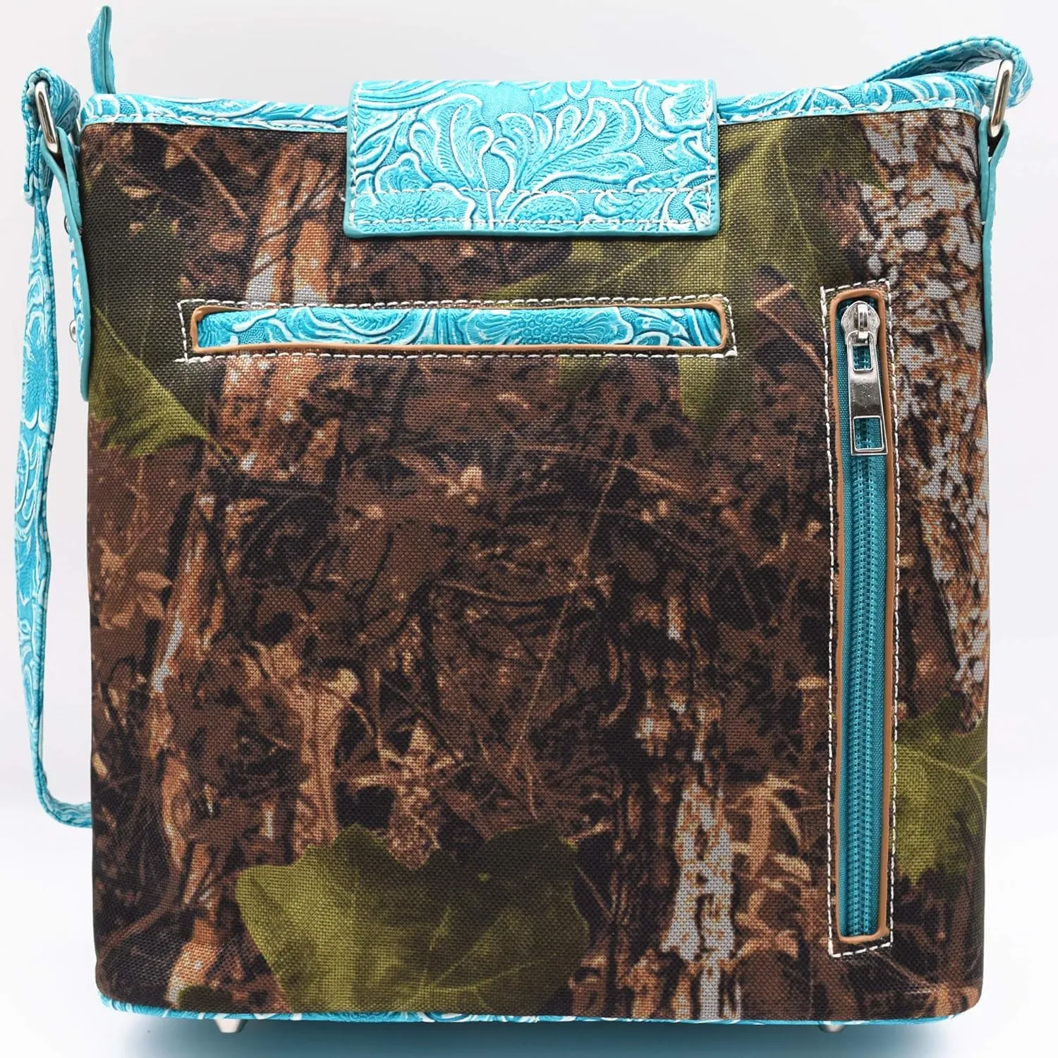 Camouflage Rhinestone Cross Pistol Buckle Western Crossbody Handbags Cowgirl Country Studded Purse Women Single Shoulder Bag
