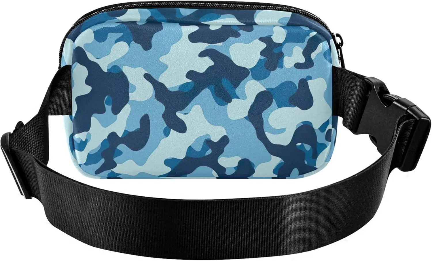 Camouflage Sea Blue Fanny Packs for Women Waterproof Hip Bag Belt Purse Designer Waist Pouches for Men