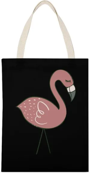 Campsite Flamingos Casual Canvas Tote Bag Big Capacity Handbag Shoulder Bag Reusable Grocery Canvas Tote Bags