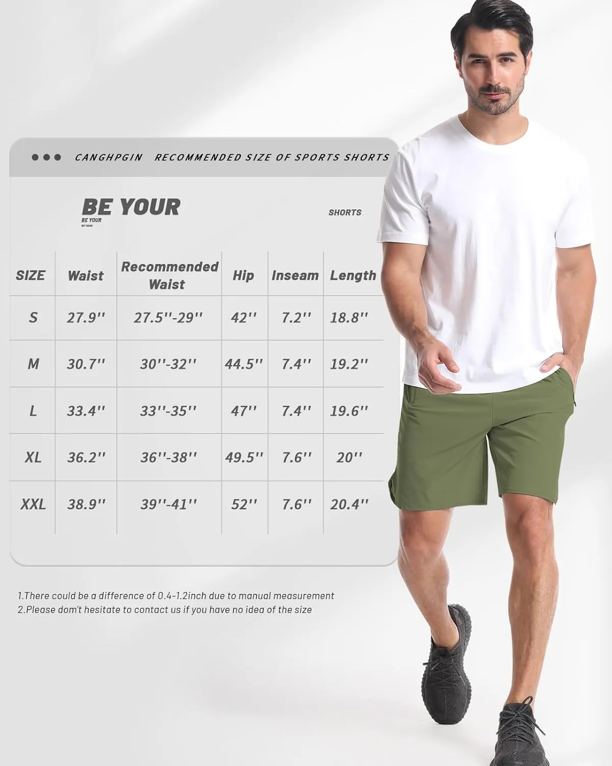 CANGHPGIN 2 Pack Mens Workout Athletic Shorts 7 inch Inseam Quick Dry Hiking Shorts Men Lightweight Sports Gym Shorts Running