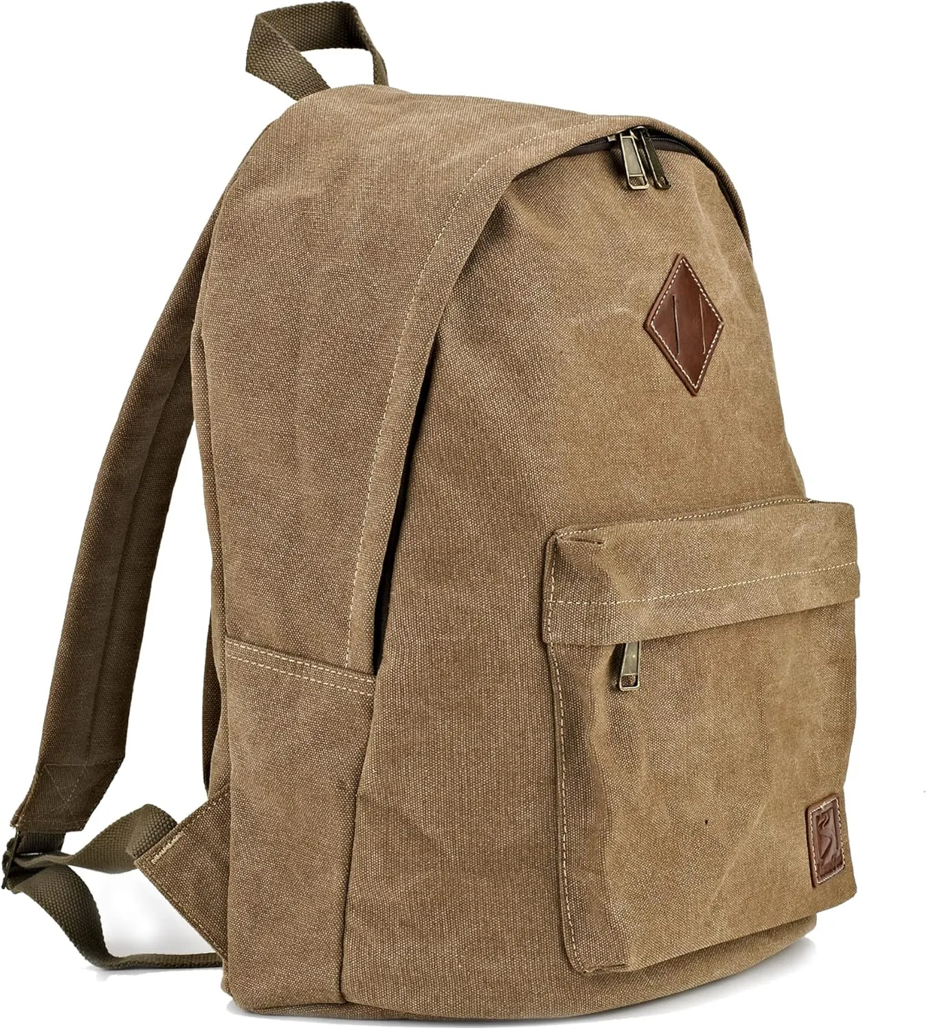 Canvas Laptop Backpack, Durable Rucksack, Travel Bag Fits 15.6 Inch Notebook for Men Women Factory Directly(Coffee)
