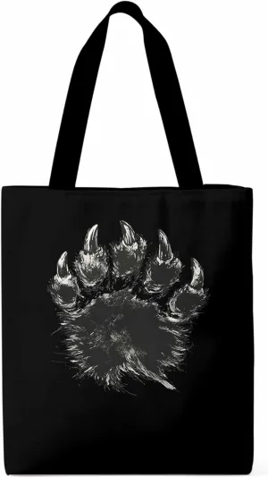 Canvas Tote Bag, Animals Paw Print patterned Canvas Tote Handbags for Women Shoulder Bag,