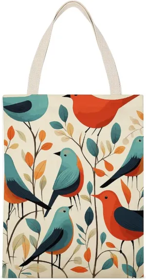 Canvas Tote Bag Canvas Tote Bag Aesthetic for Women Reusable Grocery Bags Flock of Birds Printed Canvas Shoulder Bag