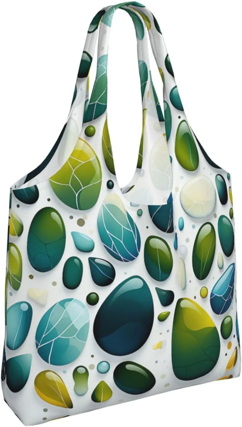 Canvas Tote Bag Lightweight Reusable Grocery Shopping Bag Cute Fox in Winter Handbag for Women Men