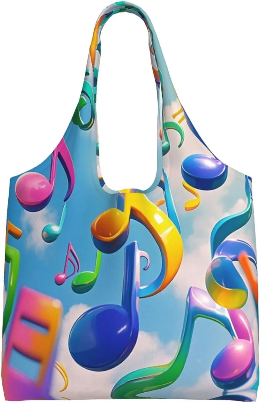 Canvas Tote Bag Lightweight Reusable Grocery Shopping Bag Ocean Sea Animal Shark Handbag for Women Men