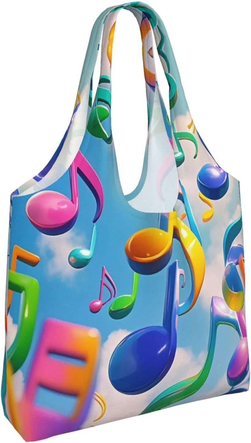 Canvas Tote Bag Lightweight Reusable Grocery Shopping Bag Ocean Sea Animal Shark Handbag for Women Men
