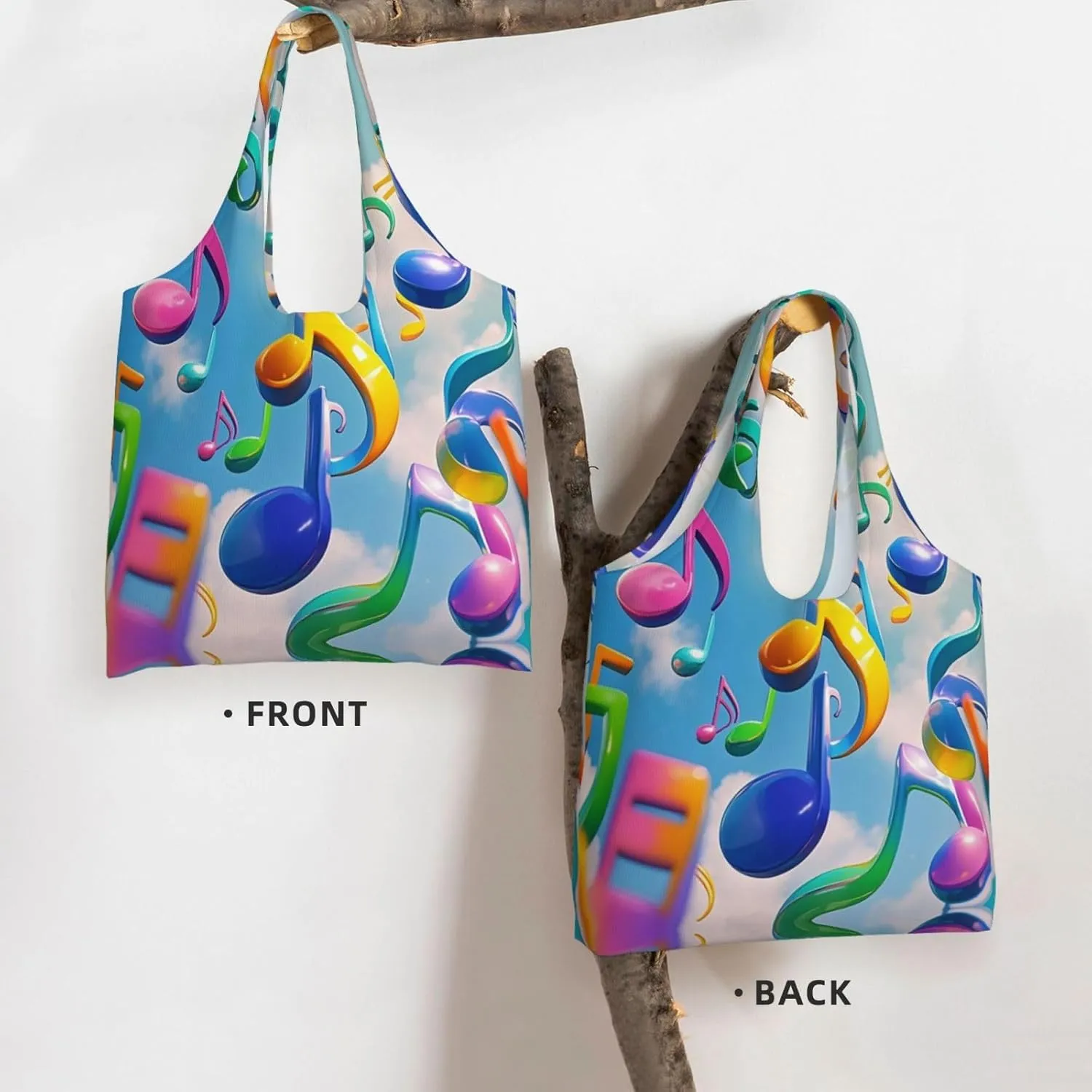 Canvas Tote Bag Lightweight Reusable Grocery Shopping Bag Ocean Sea Animal Shark Handbag for Women Men
