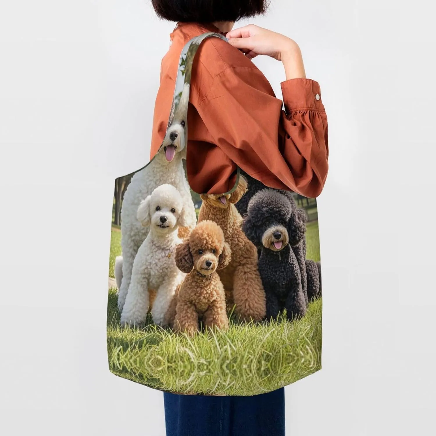 Canvas Tote Bag Lightweight Reusable Grocery Shopping Bag Ringtailed Lemur Handbag for Women Men