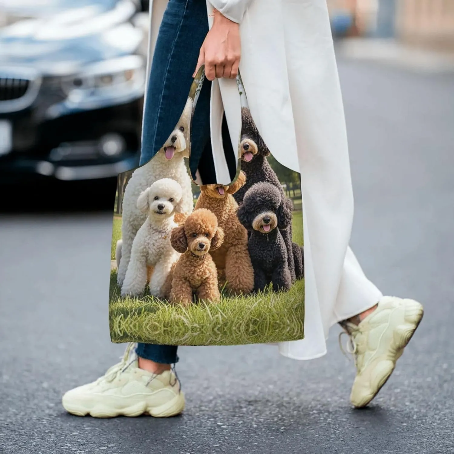 Canvas Tote Bag Lightweight Reusable Grocery Shopping Bag Ringtailed Lemur Handbag for Women Men