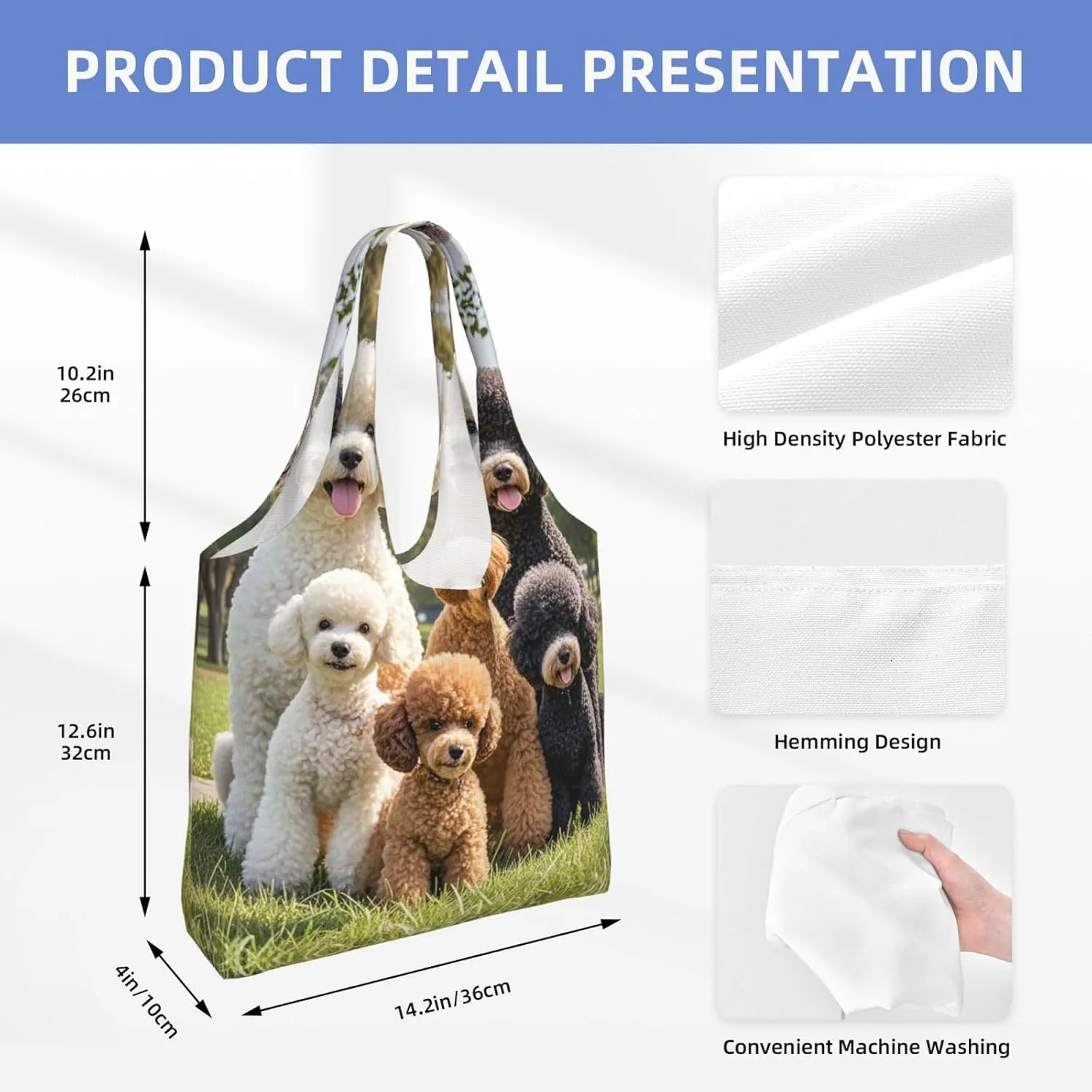 Canvas Tote Bag Lightweight Reusable Grocery Shopping Bag Ringtailed Lemur Handbag for Women Men