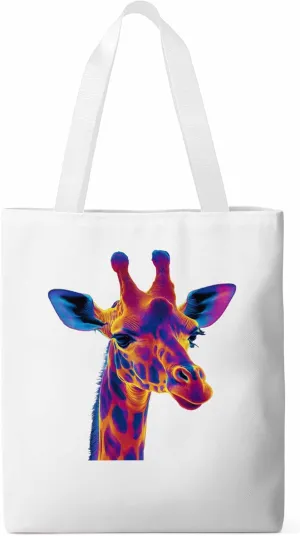 Canvas Tote Bag, Thermal Imaging Giraffe patterned Canvas Tote Handbags for Women Shoulder Bag,