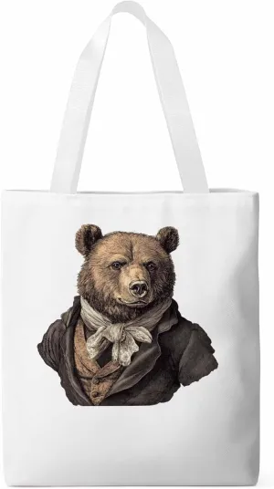 Canvas Tote Bag, Vintage Bears Print patterned Canvas Tote Handbags for Women Shoulder Bag,