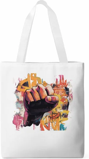 Canvas Tote Bag, Vintage Hands Graffiti patterned Canvas Tote Handbags for Women Shoulder Bag,