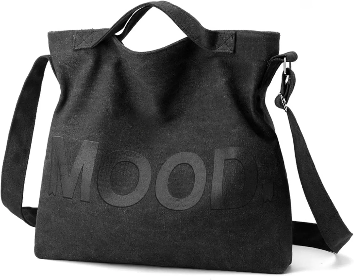 Canvas Tote Bag,Crossbody Shoulder Tote Bag for Women and Men Zipper Messenger Bag Travel Shoulder Bags Handbags