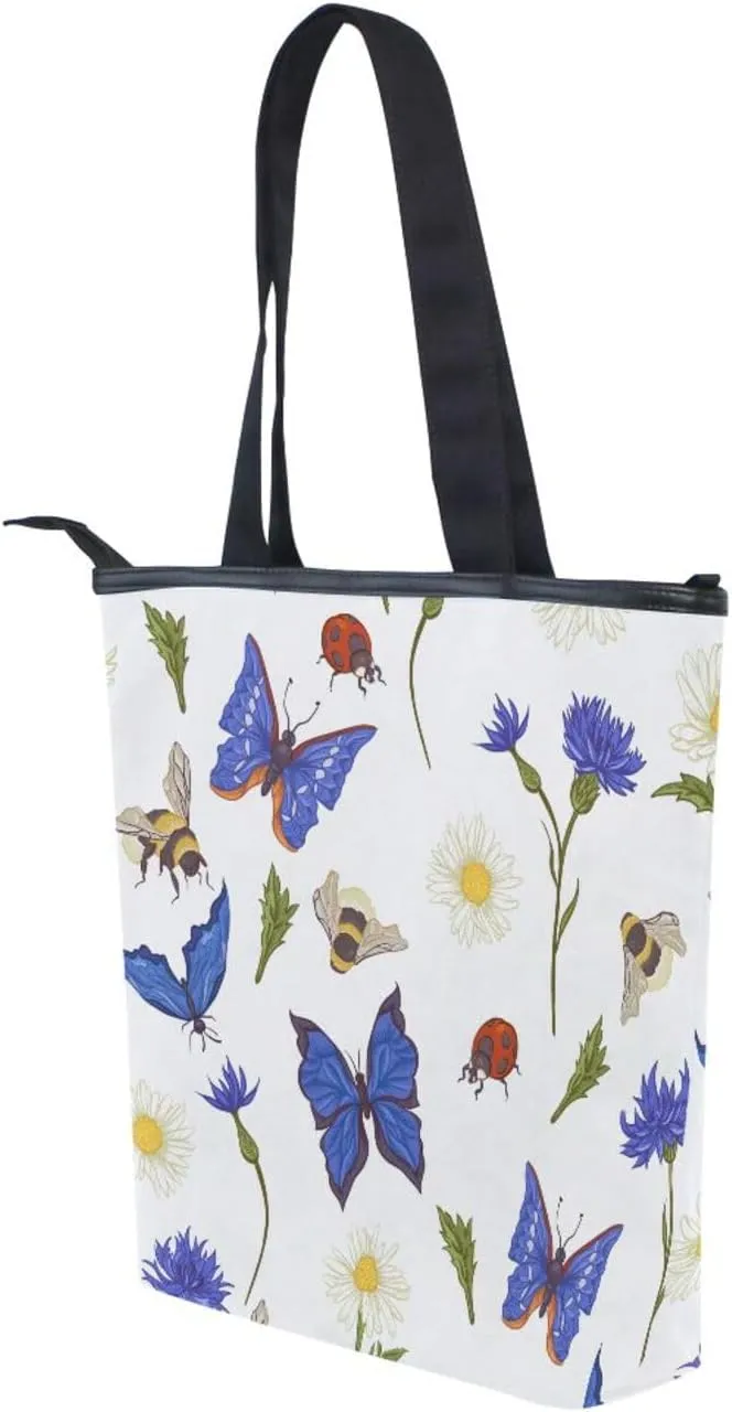 Canvas Tote Bags Purses and Handbags for Women Men Top Handle Ladies Shoulder Bags Multicolored Pattern