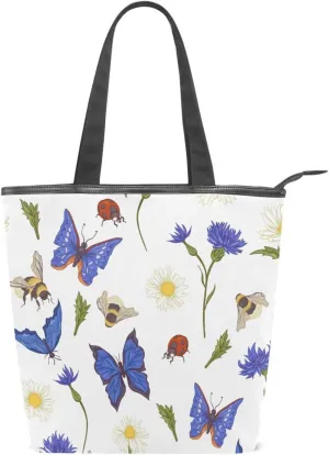 Canvas Tote Bags Purses and Handbags for Women Men Top Handle Ladies Shoulder Bags Multicolored Pattern