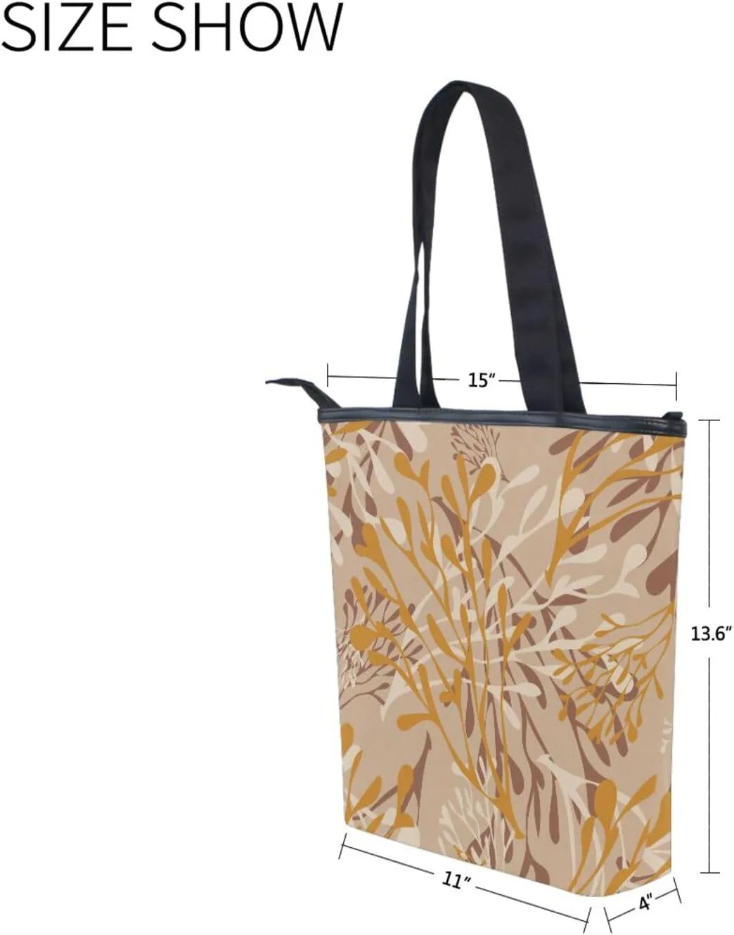Canvas Tote Purse The Tote Bag with Pockets Top Handle Shoulder Handbags Work Bags for Women Pattren 1