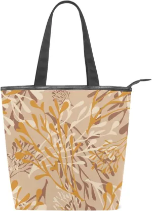 Canvas Tote Purse The Tote Bag with Pockets Top Handle Shoulder Handbags Work Bags for Women Pattren 1