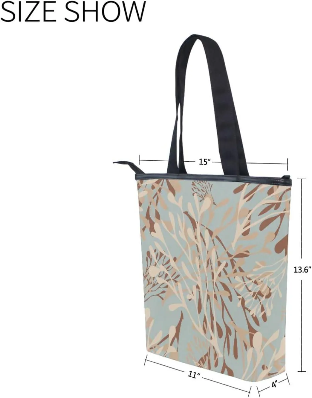 Canvas Tote Purse The Tote Bag with Pockets Top Handle Shoulder Handbags Work Bags for Women Pattren 1