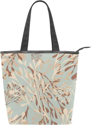 Canvas Tote Purse The Tote Bag with Pockets Top Handle Shoulder Handbags Work Bags for Women Pattren 1