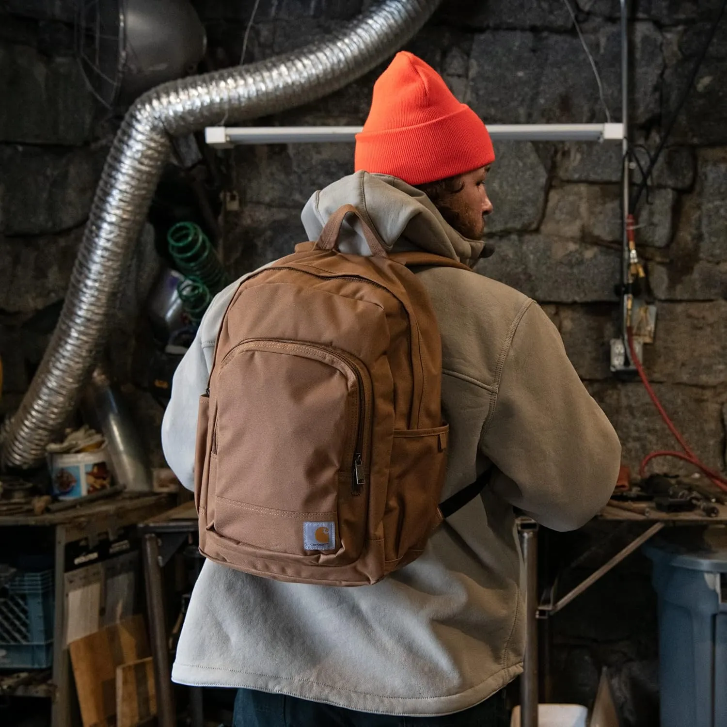 Carhartt 25L Classic Backpack, Durable Water-Resistant Pack W/ 15" Laptop Sleeve and Multiple Compartments, Black, PFAS Free