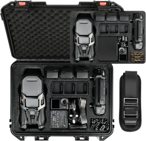 Case for DJI Mavic 3 Pro Drone: Waterproof Hard Cases with Foam for DJI Mavic 3 Pro | 3 Classic | 3 Cine | Fly More Combo, Camera Storage Bag with Strap for RC | PRO |RC-N1 Accessories (Only Case)