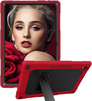 Case for Vastking KingPad K10/K10 Pro/Z10/BYYBUO SmartPad A10/Oangcc 10.1" Android 10 Tablet Shockproof Kids Friendly Shoulder Strap Stand Rugged Hybrid for Vastking KingPad K10 (Red/Black)