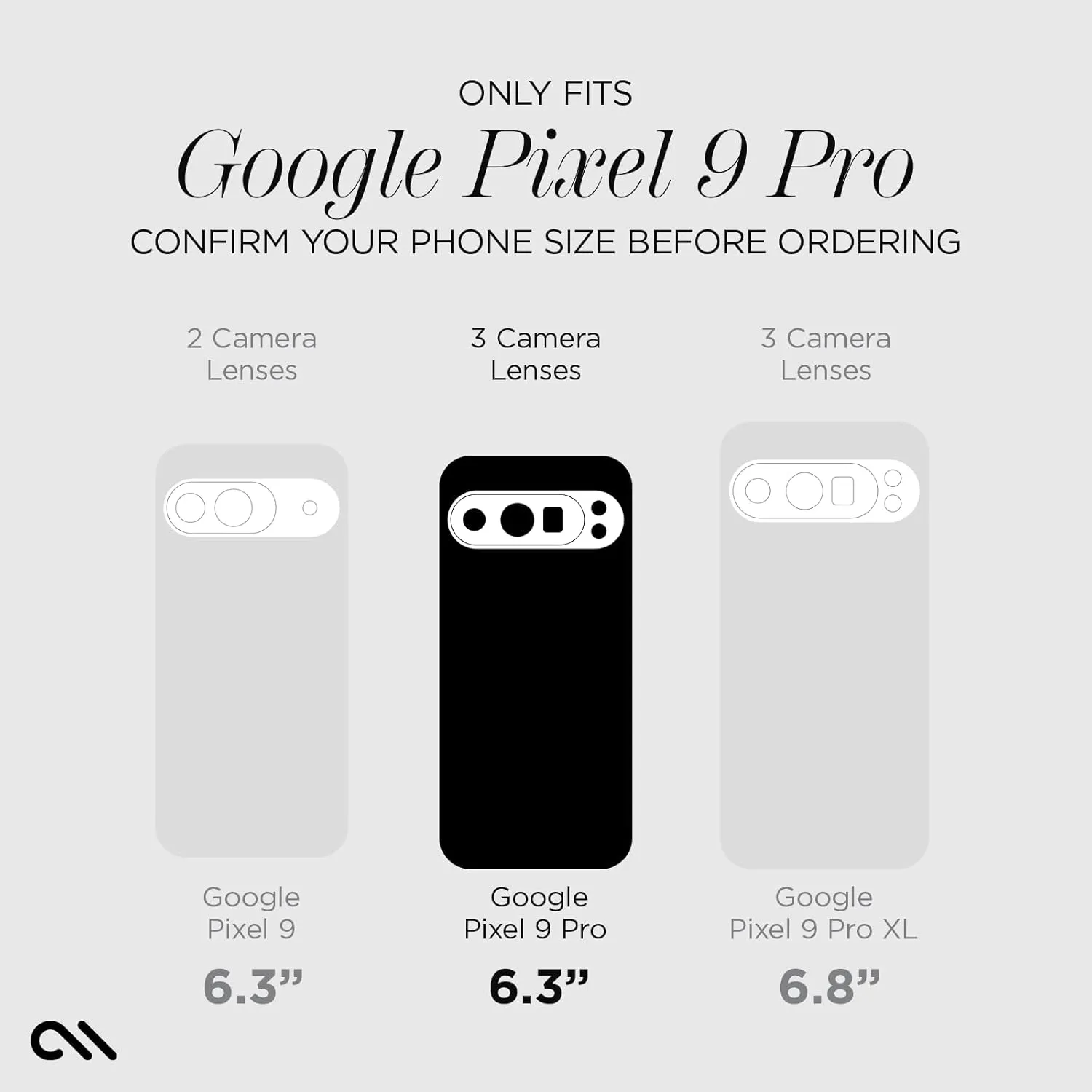 Case-Mate Google Pixel 9 Pro Case [6.3", 2024] [12ft Drop Protection] [Wireless Charging Compatible] Signature Clear Phone Case for Pixel 9 Pro, Anti-Yellowing, Anti-Scratch Tech, Shockproof, Slim Fit