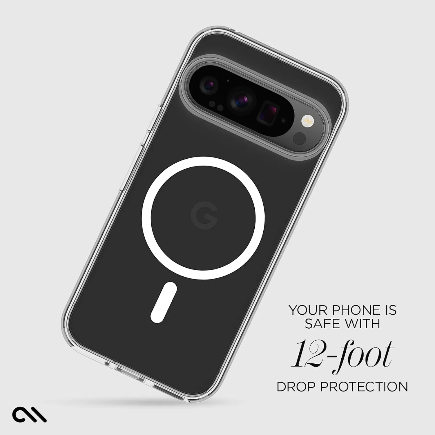 Case-Mate Google Pixel 9 Pro Case [6.3", 2024] [12ft Drop Protection] [Wireless Charging Compatible] Signature Clear Phone Case for Pixel 9 Pro, Anti-Yellowing, Anti-Scratch Tech, Shockproof, Slim Fit