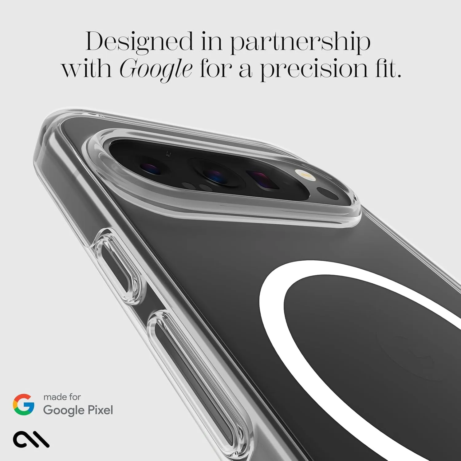 Case-Mate Google Pixel 9 Pro Case [6.3", 2024] [12ft Drop Protection] [Wireless Charging Compatible] Signature Clear Phone Case for Pixel 9 Pro, Anti-Yellowing, Anti-Scratch Tech, Shockproof, Slim Fit