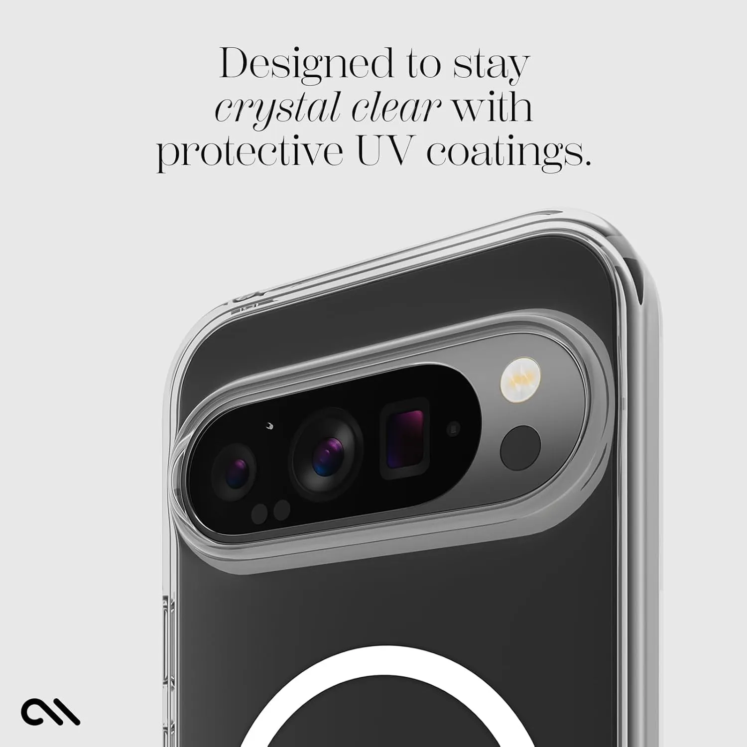 Case-Mate Google Pixel 9 Pro Case [6.3", 2024] [12ft Drop Protection] [Wireless Charging Compatible] Signature Clear Phone Case for Pixel 9 Pro, Anti-Yellowing, Anti-Scratch Tech, Shockproof, Slim Fit