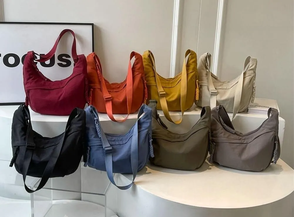 Casual Canvas Hobo Tote Shoulder Crossbody Bags for Women Handbag Lightweight Top Handle Purse