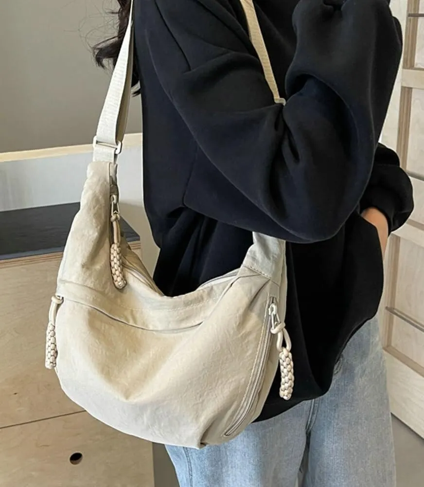 Casual Canvas Hobo Tote Shoulder Crossbody Bags for Women Handbag Lightweight Top Handle Purse