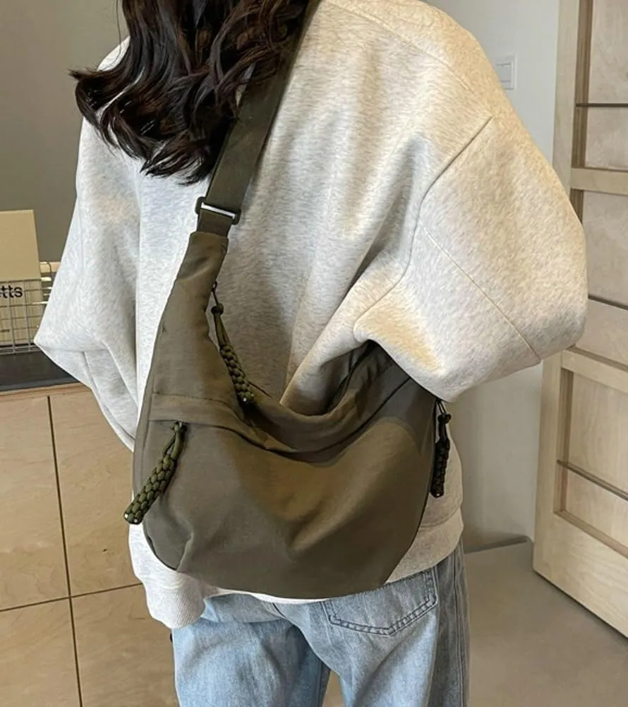 Casual Canvas Hobo Tote Shoulder Crossbody Bags for Women Handbag Lightweight Top Handle Purse