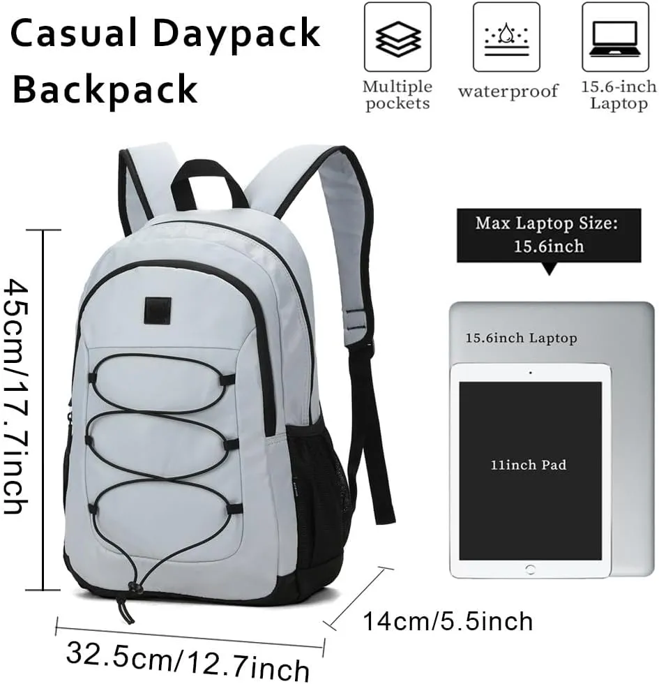 Casual Daypack Backpacks, 17.7 inch Lightweight Waterproof Backpack, 20L Large Capacity Daypack Everyday Backpack, Carry On Travel Backpack Water Resistant Casual Daypack (Blue)