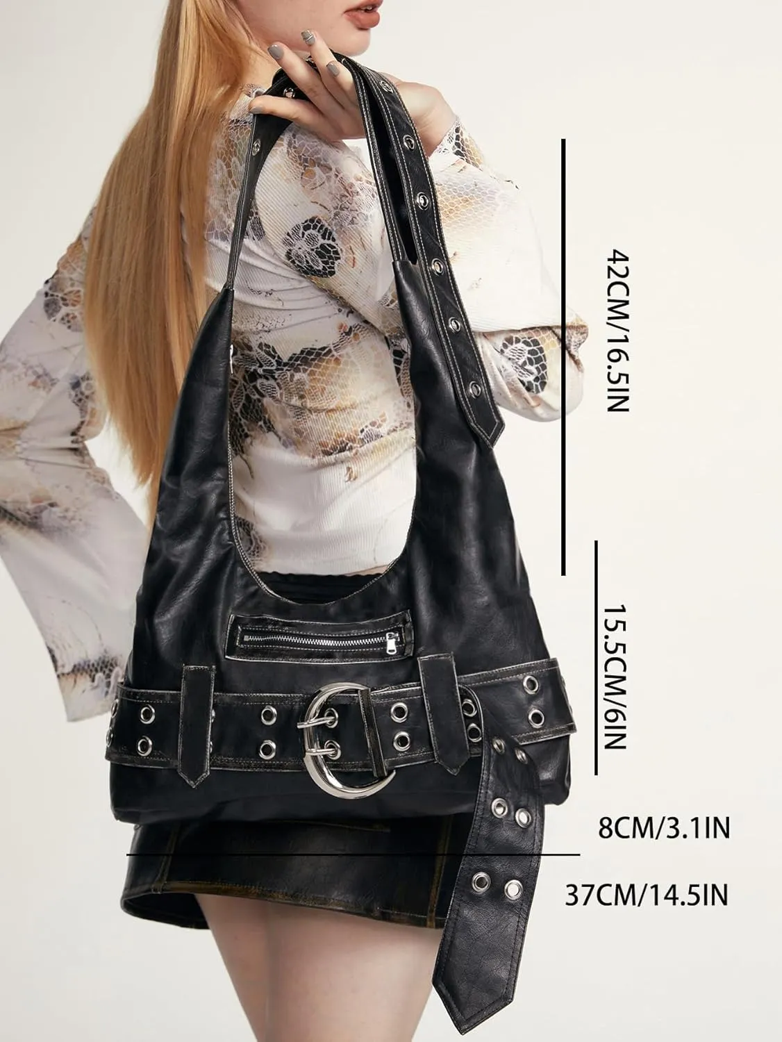 Casual Y2K Shoulder Bags Top Handle Women Purses And Handbags, Shoulder Bag Y2K Purse, Cute 90s Punk Underarm Purse