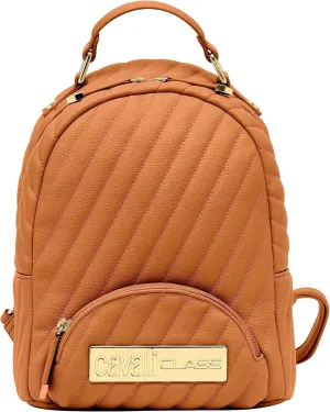 Cavalli Class ISCHIA Caramel Small Fashion Backpack for womens