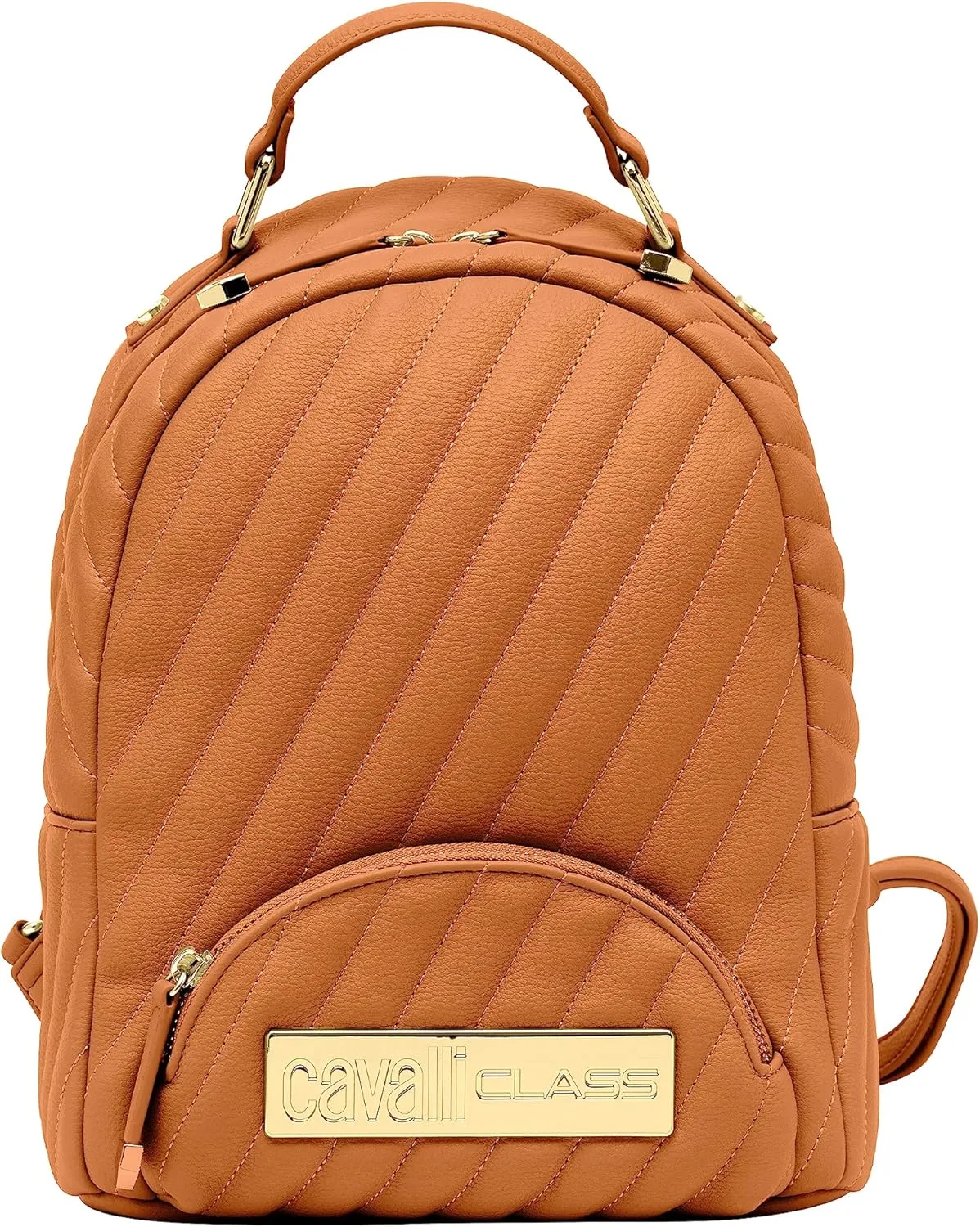 Cavalli Class ISCHIA Caramel Small Fashion Backpack for womens