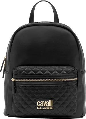 Cavalli Class LIVORNO Black Medium Fashion Backpack for womens