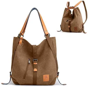Cayla 3 Ways Canvas Purses Handbags Totes Shoulder Bag Backpack Hobo For Women