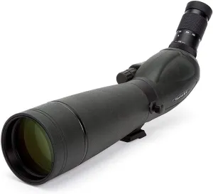 Celestron – TrailSeeker 80mm Angled Spotting Scope – Fully Multi-Coated XLT Optics – 20-60x Zoom Eyepiece – Waterproof & Fogproof – Rubber Armored