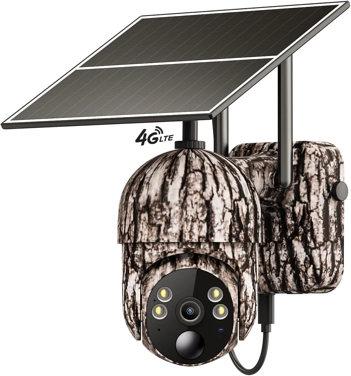 Cellular Trail Security Cameras Built-in 4G LTE SIM Card, 2K Game Camera Solar with 360° Full View, Color Night Vision, Motion Activated, Live Streaming & Playback, IP65 Waterproof