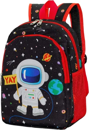 CHERUBIC Kids Toddler Cute Backpack Little Cartoon Travel Lightweight Bag Daypack For 2-3 Girls Boys (Astronauts)
