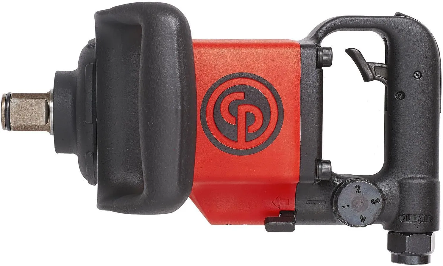 Chicago Pneumatic CP7773D Air Impact Wrench (1 Inch), Air Impact Gun Industrial Repair & Assembly Tool, D-Handle, Twin Hammer, Max Torque Output 1300 ft. lbf/1760 Nm, 6600 RPM